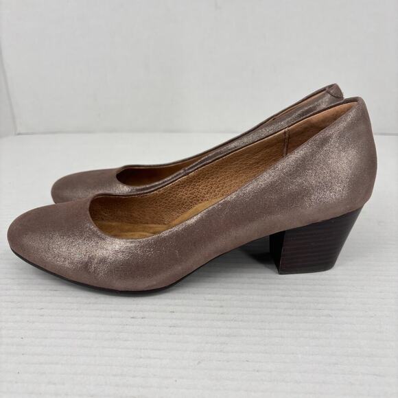 Sofft Lana Pump Slip On Shoes Womens Size 8.5 Bronze Metallic Leather Comfort - Picture 4 of 11